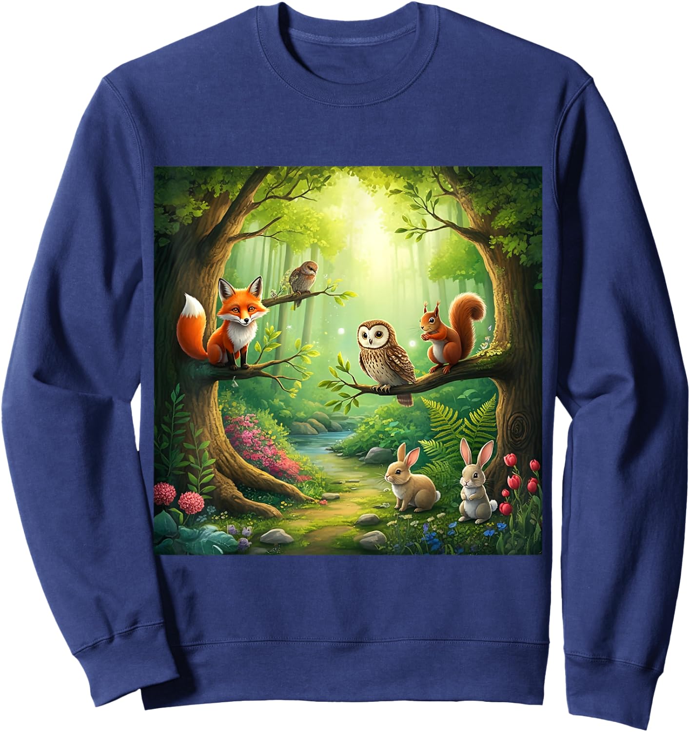 Enchanted Forest Friends Sweatshirt - Sweatshirt | Navy