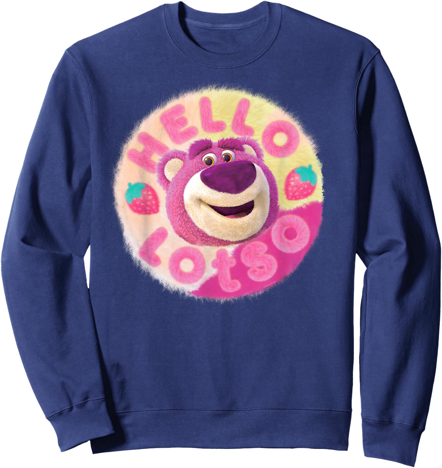 Disney and Pixar’s Toy Story 3 Hello Lotso Strawberry Circle Sweatshirt - Sweatshirt | Navy