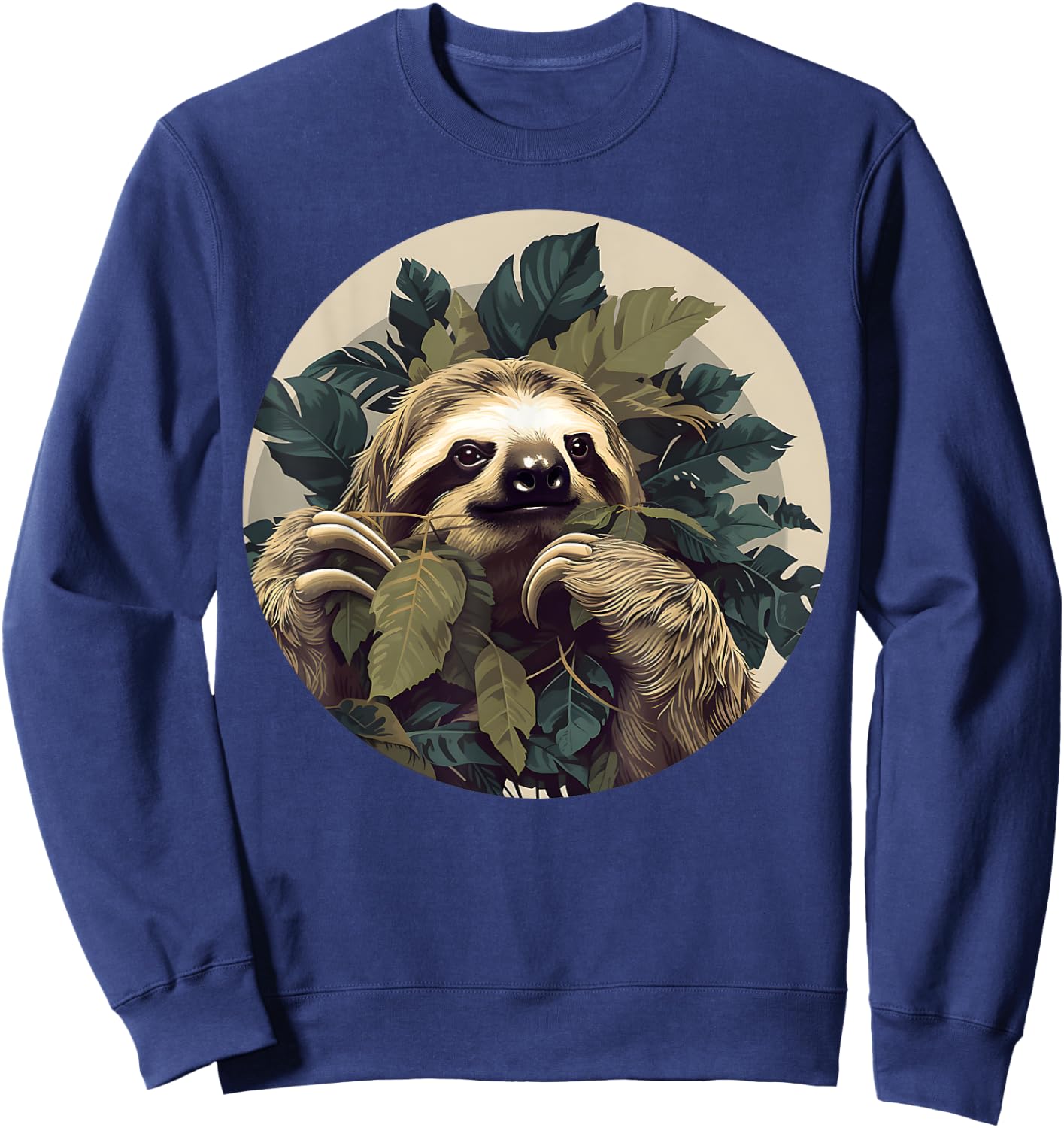 Slow Sleepy Shaggy Claws Design Sweatshirt - Sweatshirt | Navy