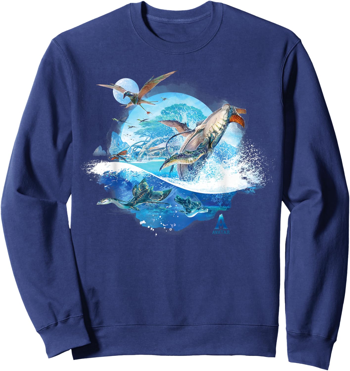 Avatar: The Way of Water Creatures of Sea and Sky , black Sweatshirt - Sweatshirt | Navy