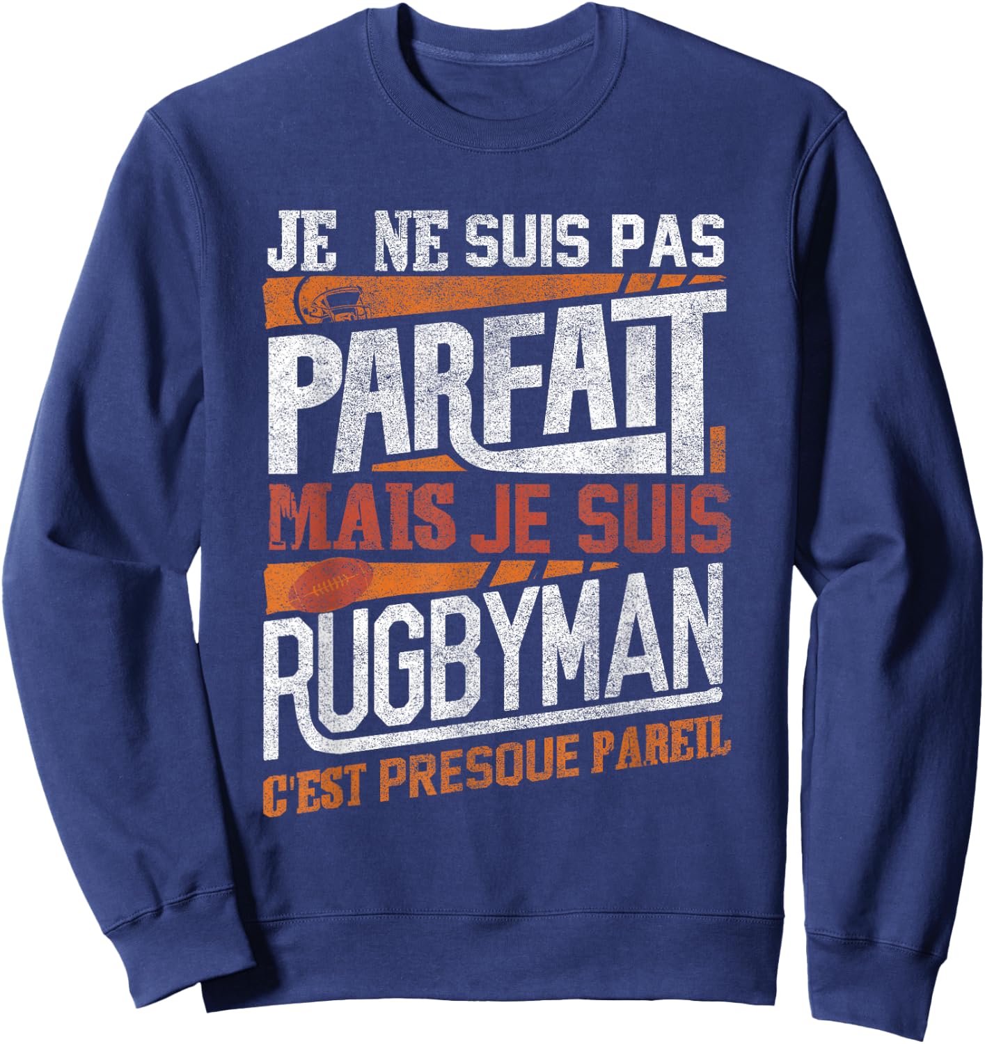 Rugby Shirt Men Children Gift Rugby Player , Black Sweatshirt - Sweatshirt | Navy