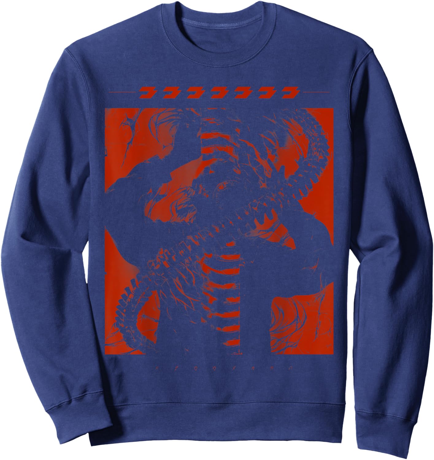 Futuristic Techwear Japanese Cyberpunk Harajuku Horror Punk , black Sweatshirt - Sweatshirt | Navy