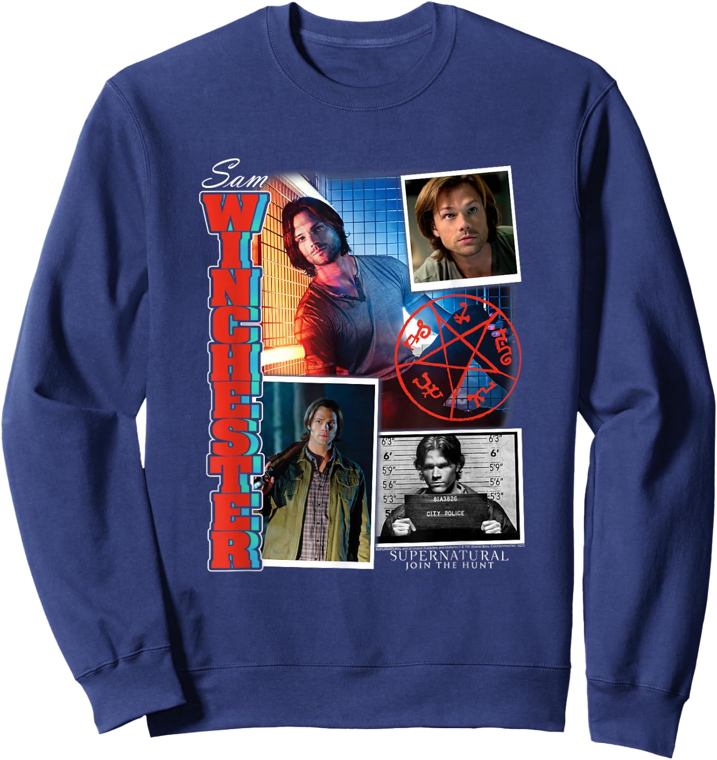 Supernatural Sam Winchester Collage Sweatshirt - Sweatshirt | Navy