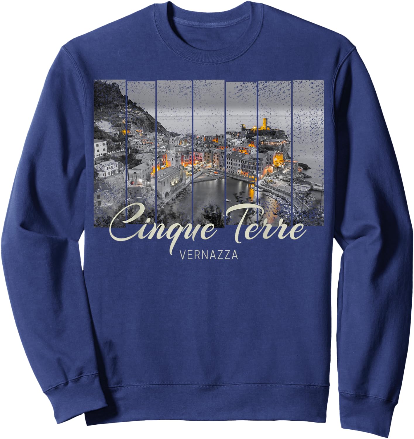 Cinque Terre Vernazza Italian vintage Souvenir Sweatshirt - Sweatshirt | Navy