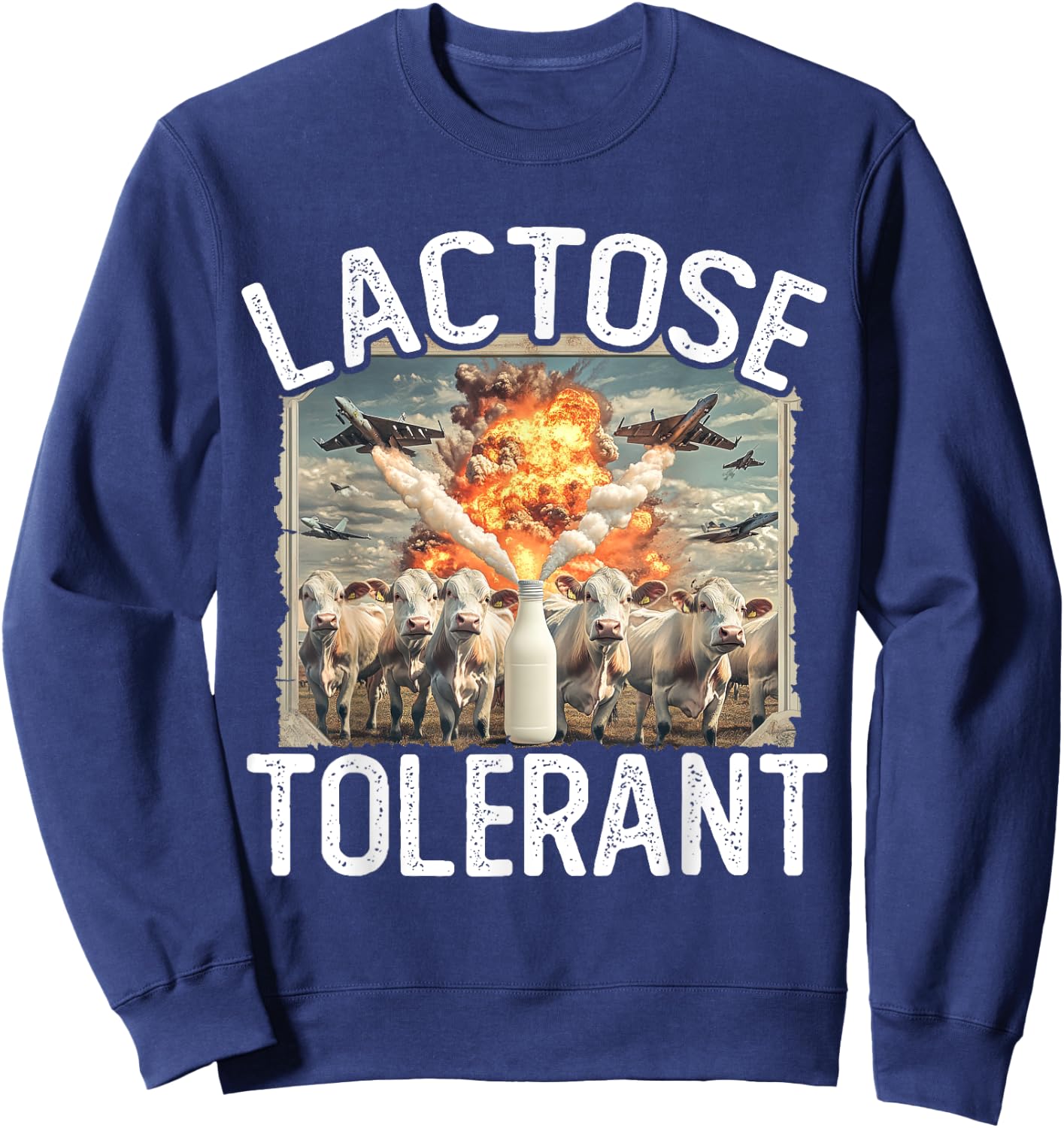 Lactose Tolerant | Milk Lover | Pro Dairy Sweatshirt - Sweatshirt | Navy
