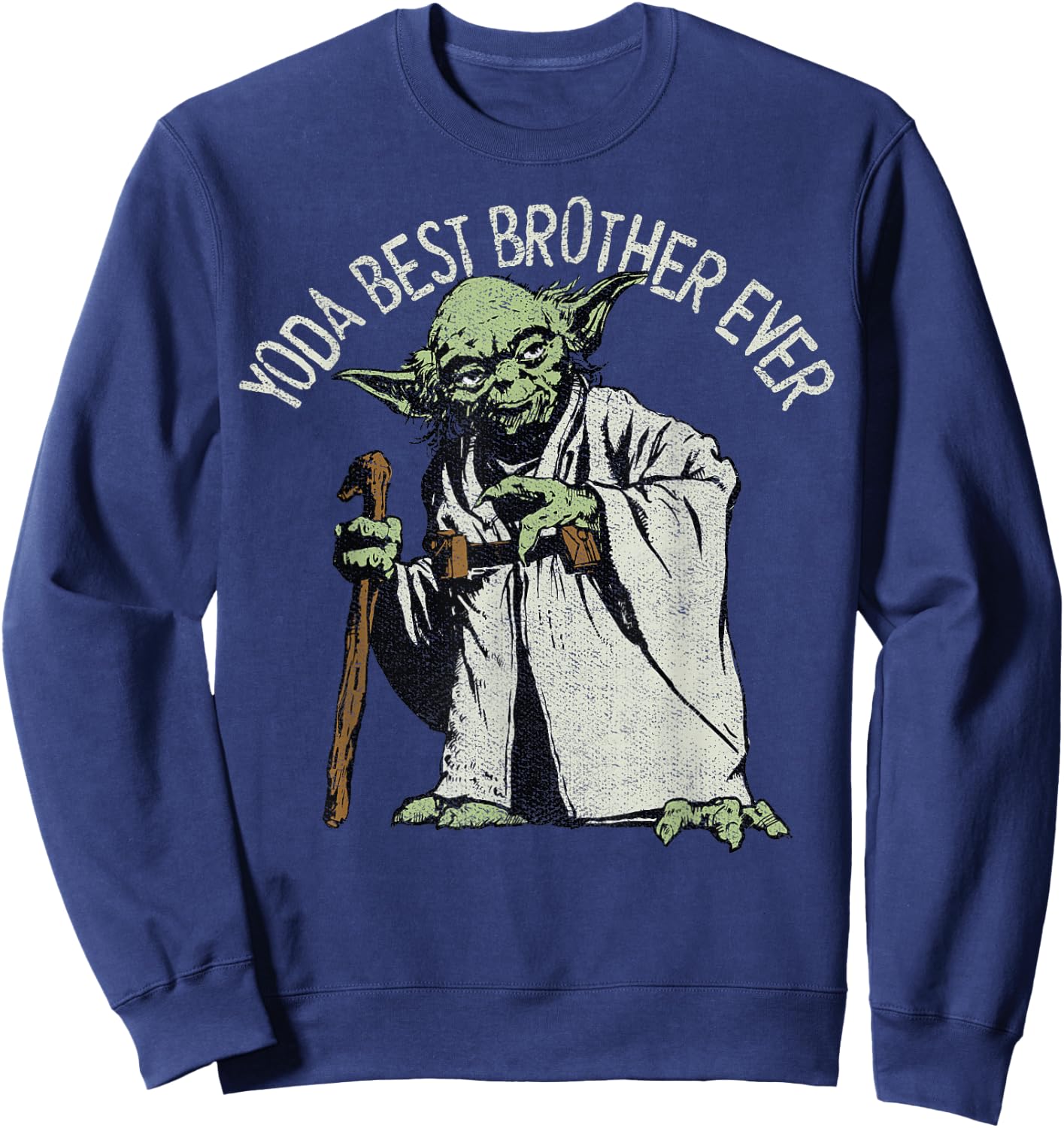 Star Wars Yoda Best Brother Ever Portrait Sweatshirt - Sweatshirt | Navy