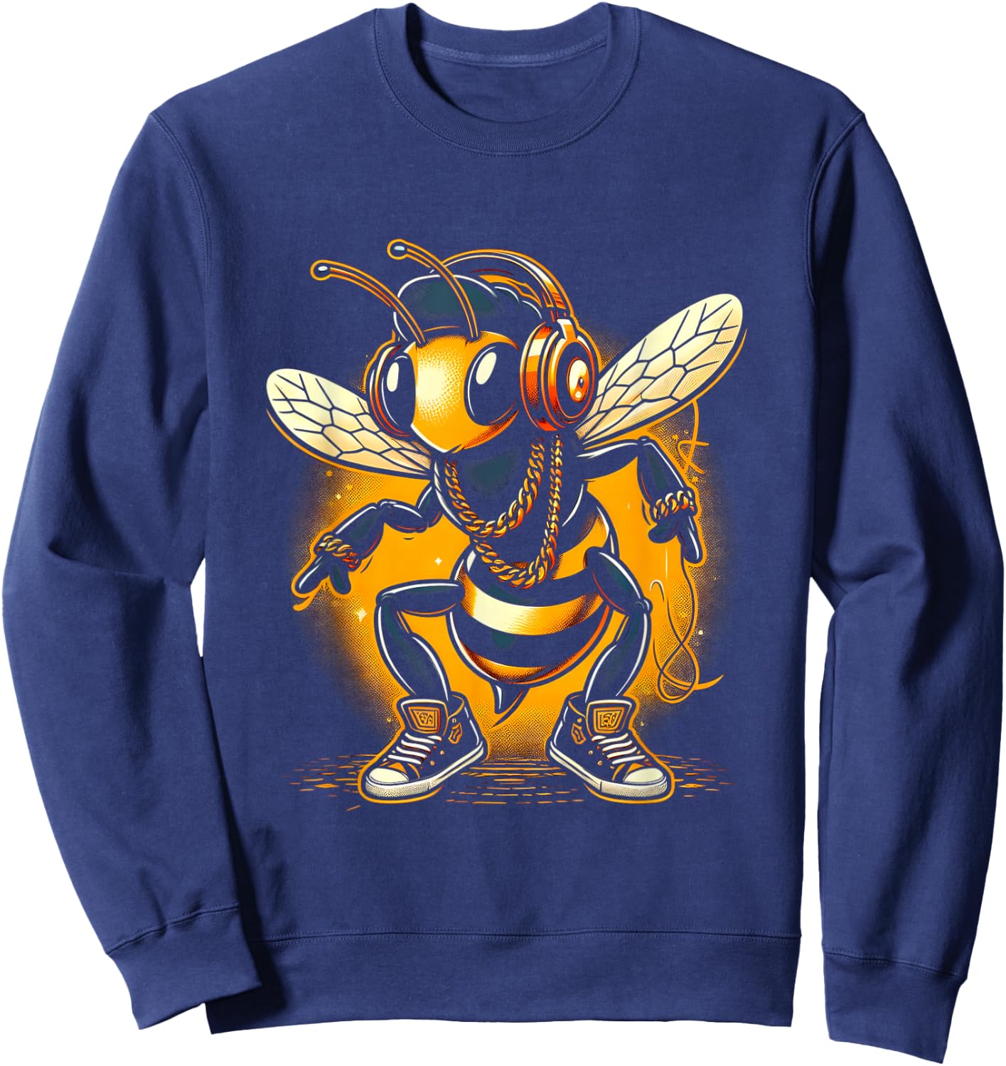 Cool Bees Hip Hop Rap Old School Sweatshirt - Sweatshirt | Navy