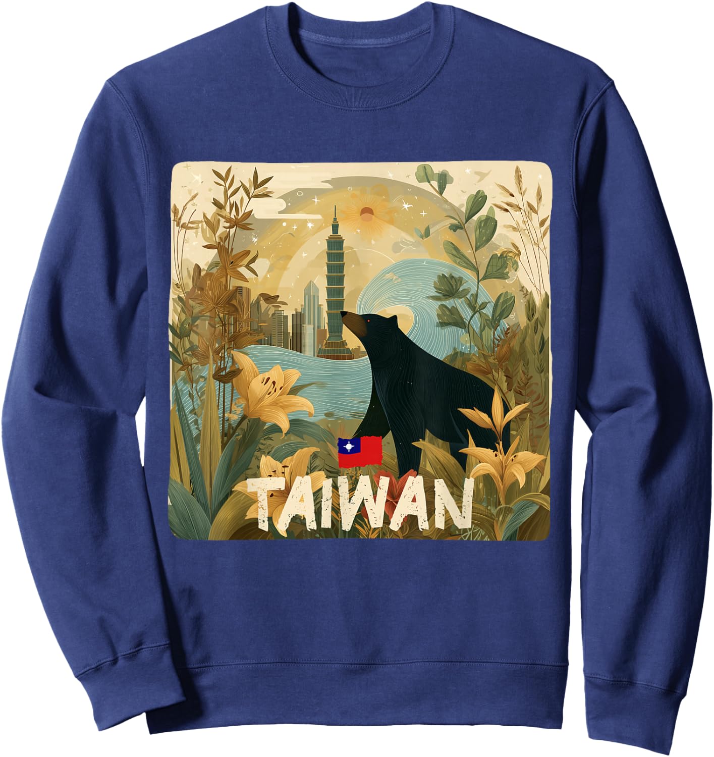 Stunning Taiwan Animal and Nature Graphic for Adults and Kids Sweatshirt - Sweatshirt | Navy