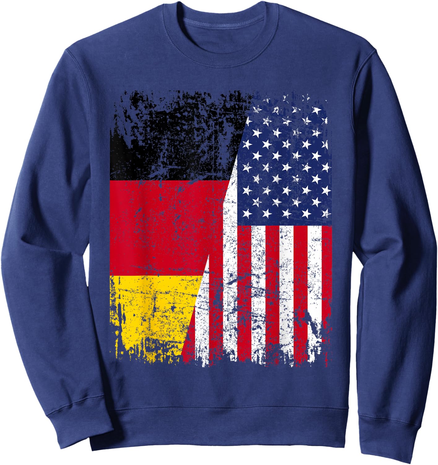 Amerika Deutschland USA US Flagge | Damen Herren Kinder USA Sweatshirt - Sweatshirt | Navy