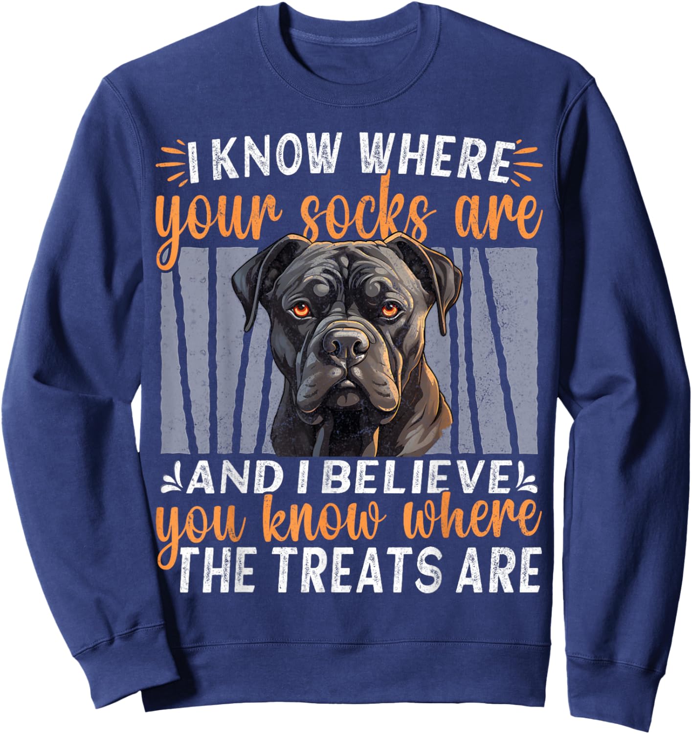 Black Corso Italiano Sayings Owner Outfit Dog Cane Corso Sweatshirt - Sweatshirt | Navy