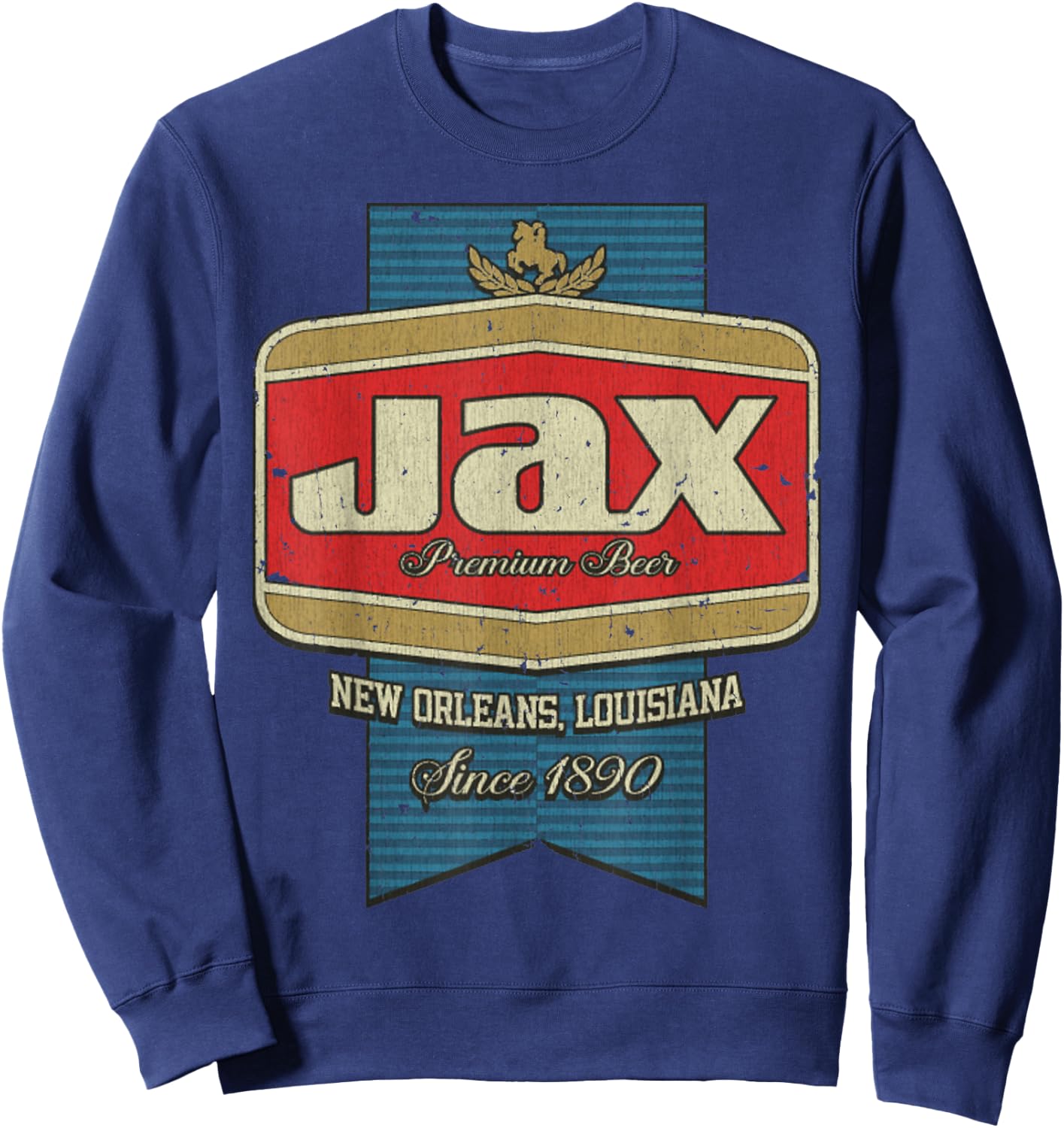 Vintage Jax Beer New Orleans 1890 Sweatshirt - Sweatshirt | Navy
