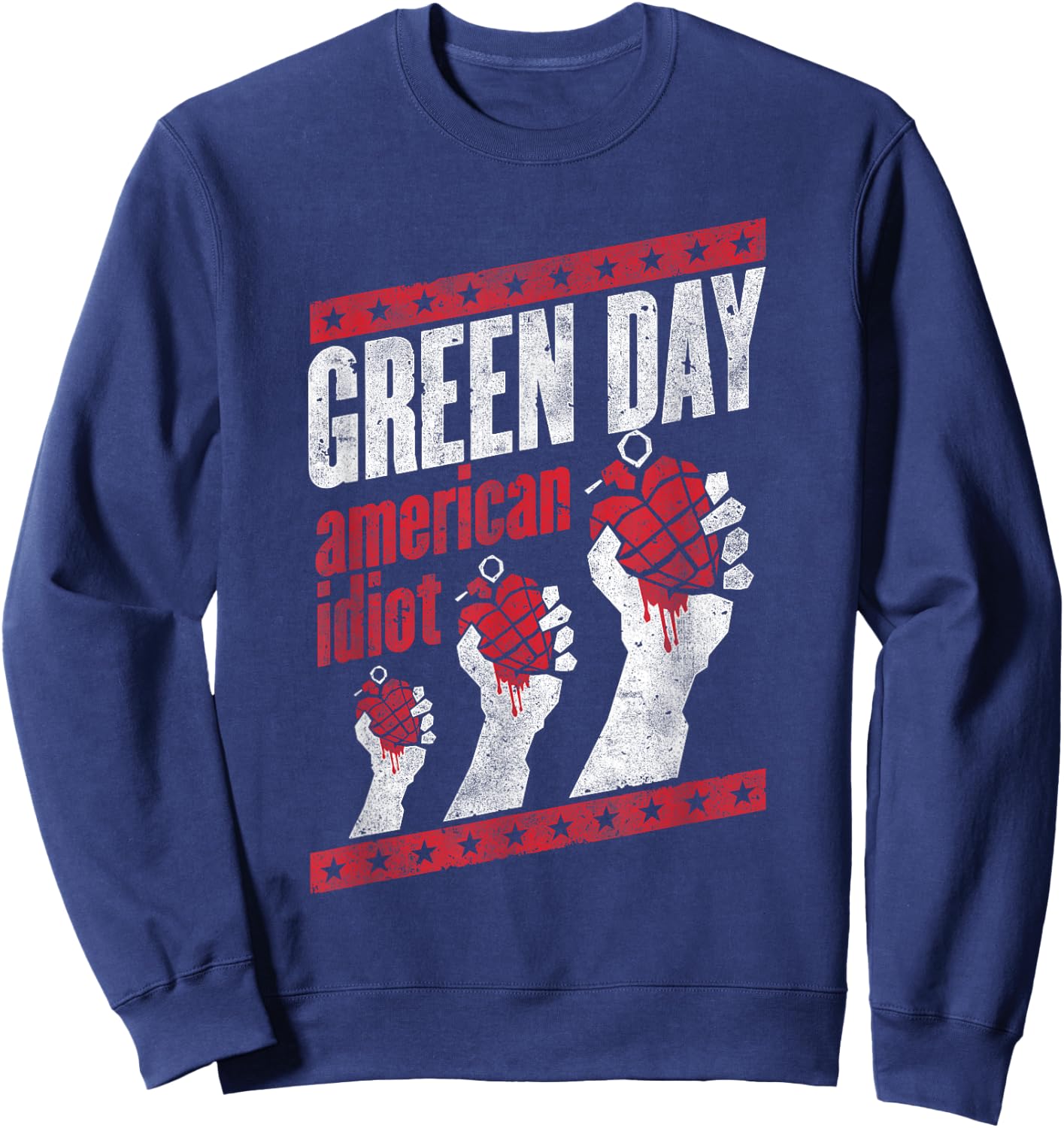 Green Day Hand Out Sweatshirt - Sweatshirt | Navy