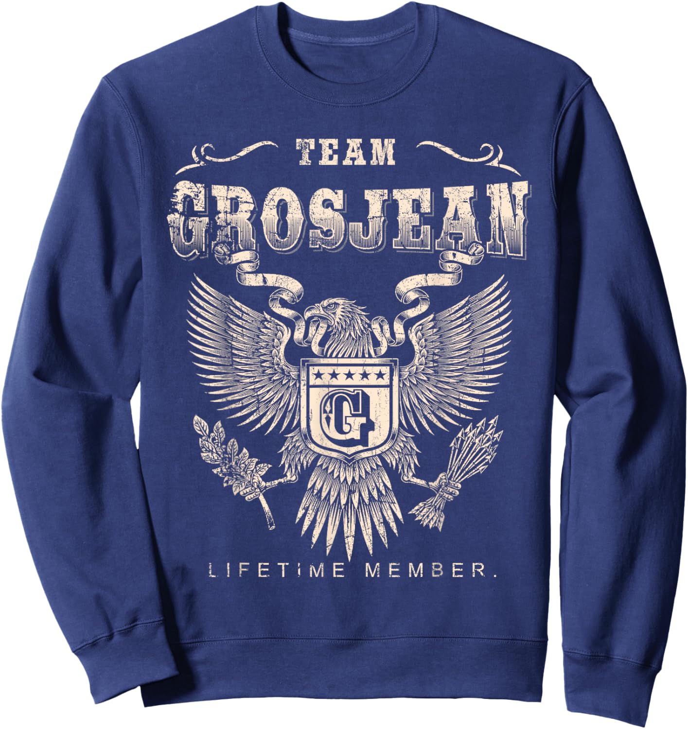 Team Grosjean Lifetime Member - Grosjean Name Sweatshirt - Sweatshirt | Navy