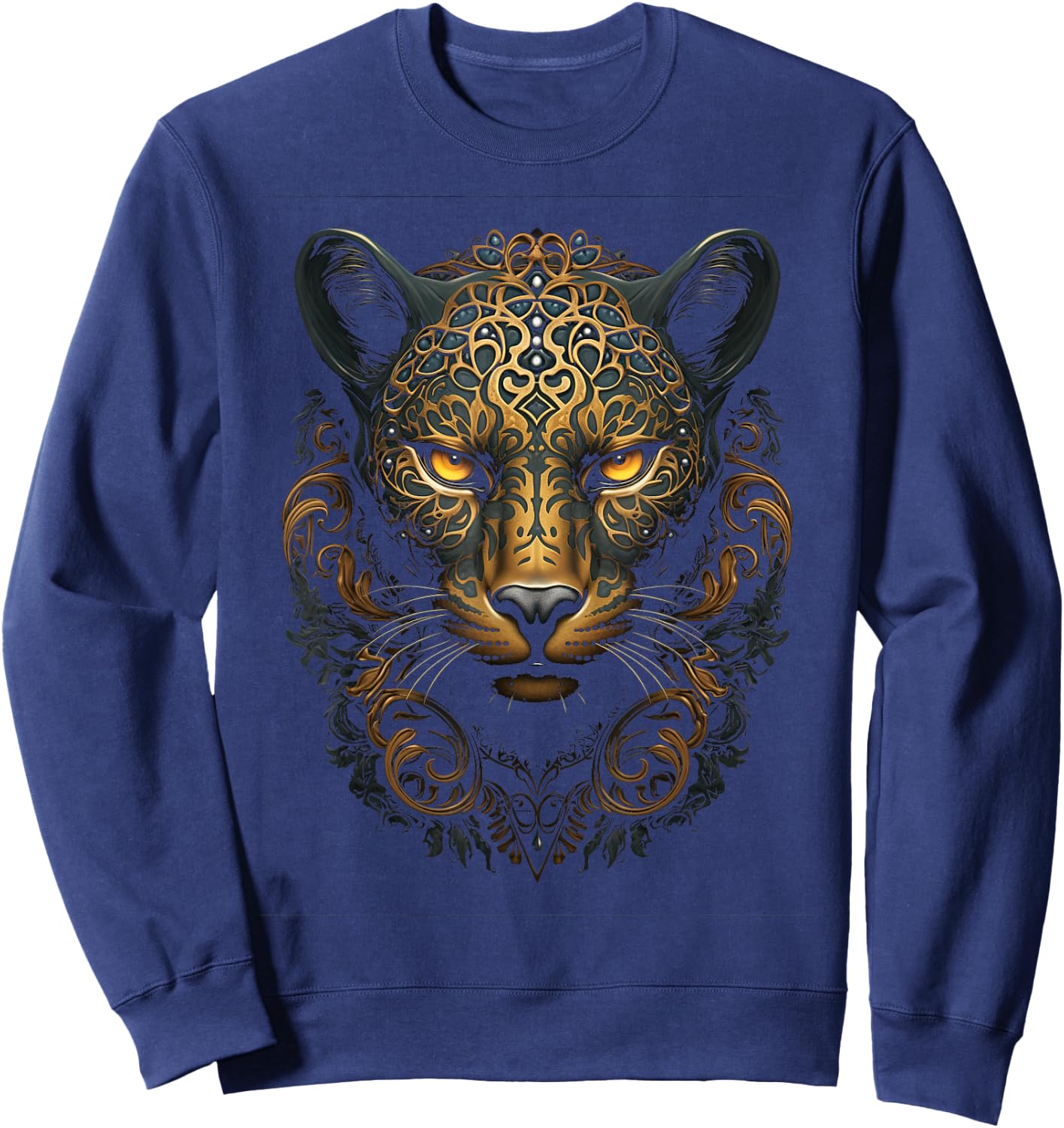 Jaguar Mexican Aztec Jaguars Native Majestic Animal Sweatshirt - Sweatshirt | Navy