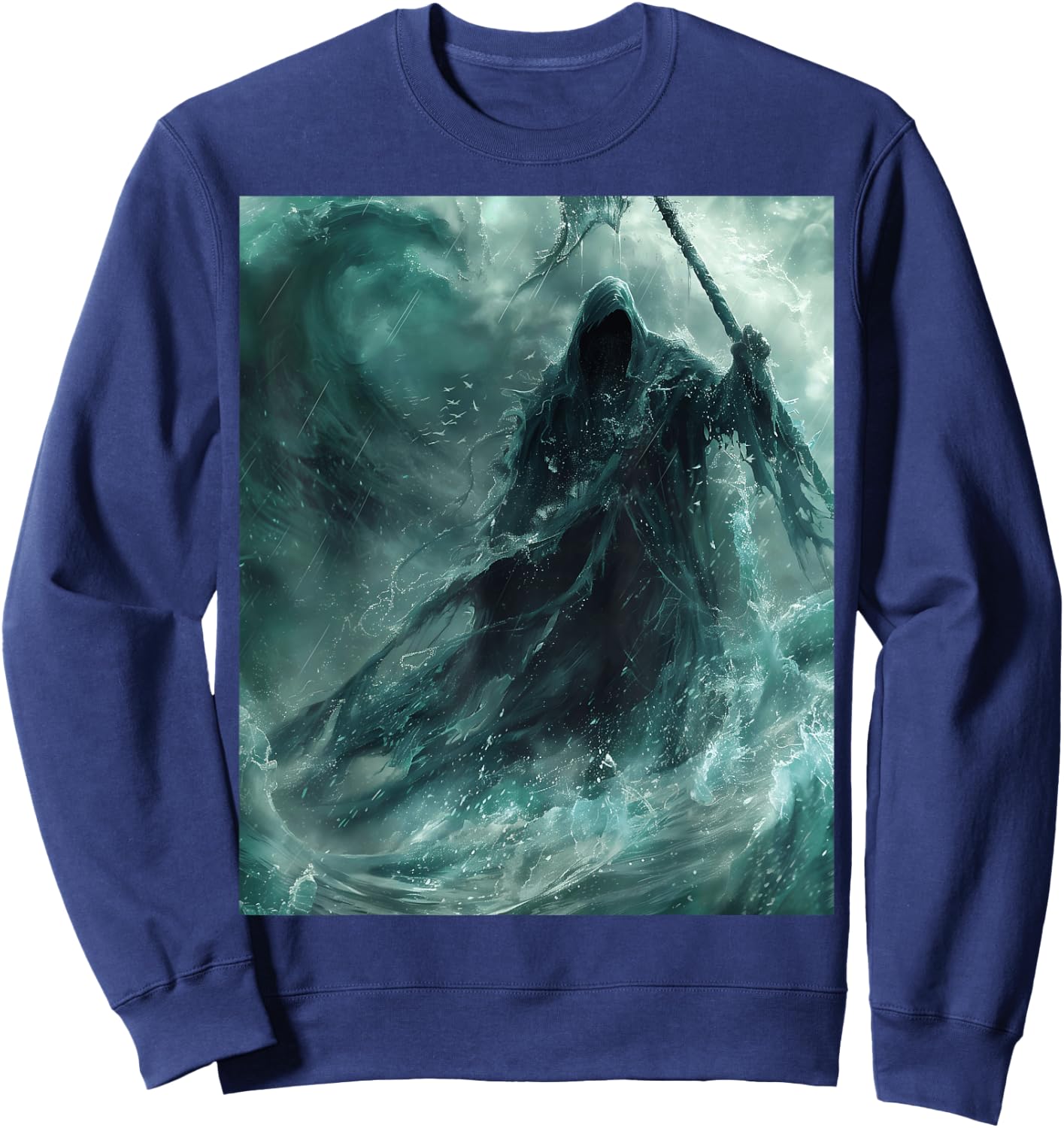 Mythical Grim Reaper by Storm Sweatshirt - Sweatshirt | Navy