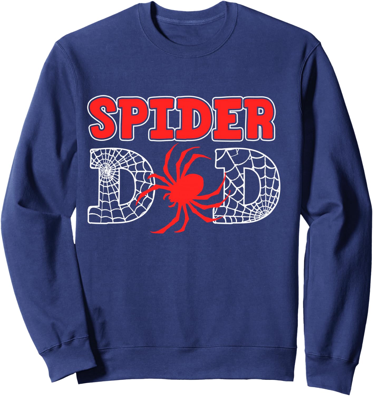 Spider Dad Spidey Birthday Family Matching Kid Daddy Spiders Sweatshirt - Sweatshirt | Navy