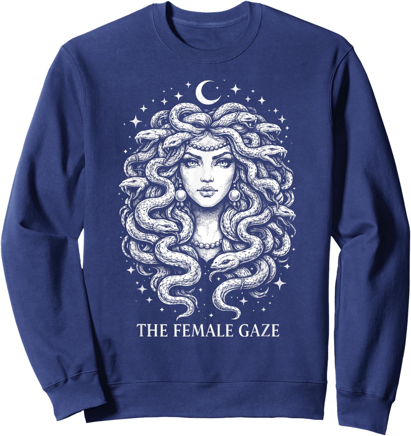 Medusa Resist The Female Gaze Petrify The Patriarchy Sweatshirt - Sweatshirt | Navy