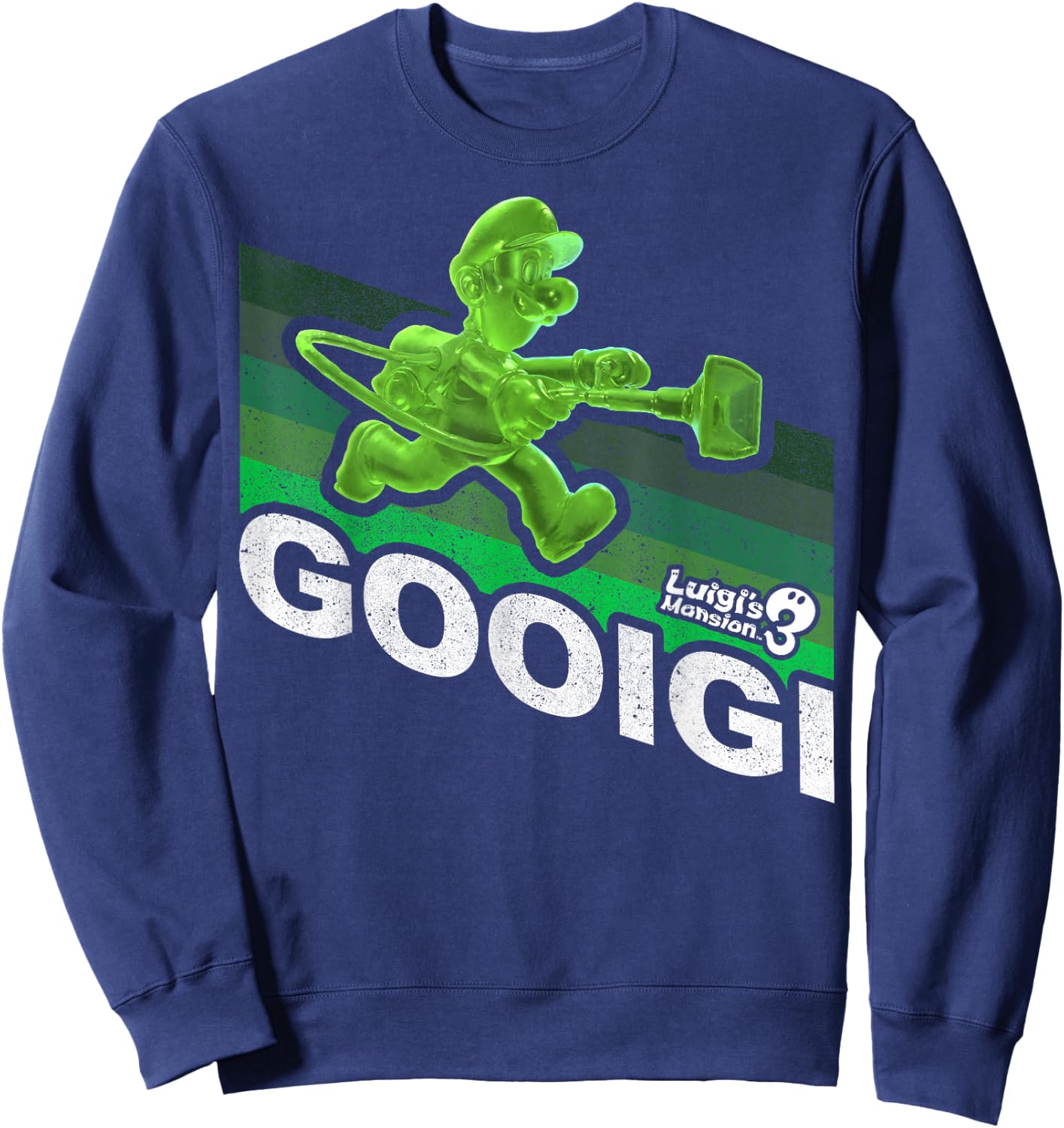 Luigi's Mansion 3 Gooigi Retro Line Sweatshirt - Sweatshirt | Navy