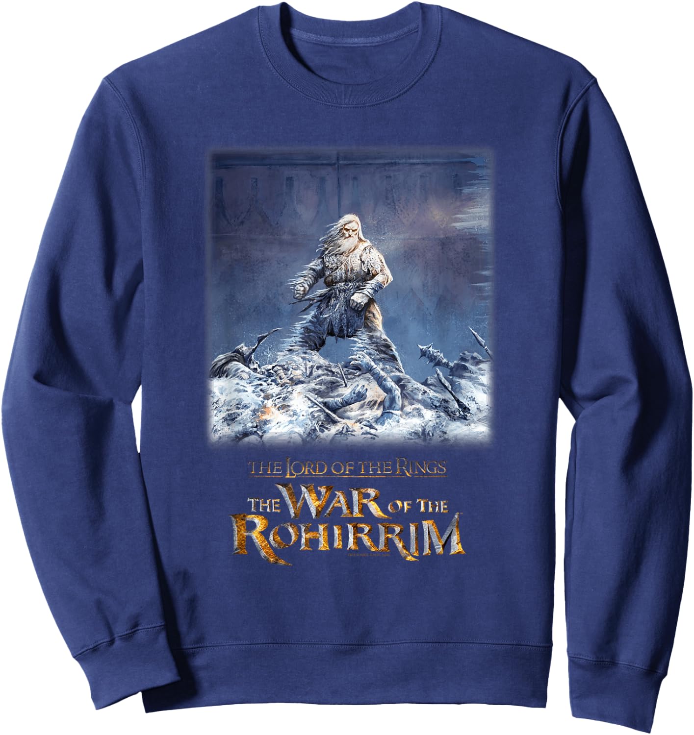 LOTR Rohirrim Helm Hammerhand Fantasy Movie Sweatshirt - Sweatshirt | Navy