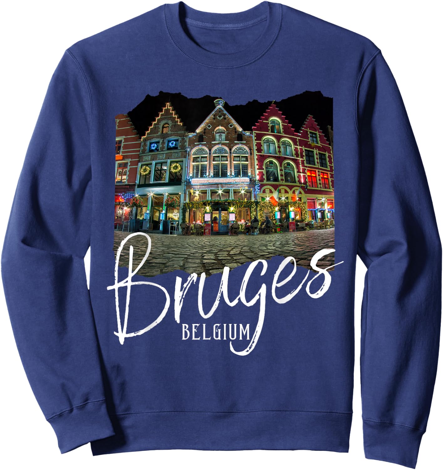 Christmas Souvenir Bruges Belgium Bruges Sweatshirt - Sweatshirt | Navy