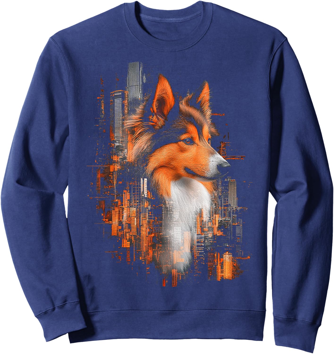 Shepherd Dog Design Shetland Sweatshirt - Sweatshirt | Navy
