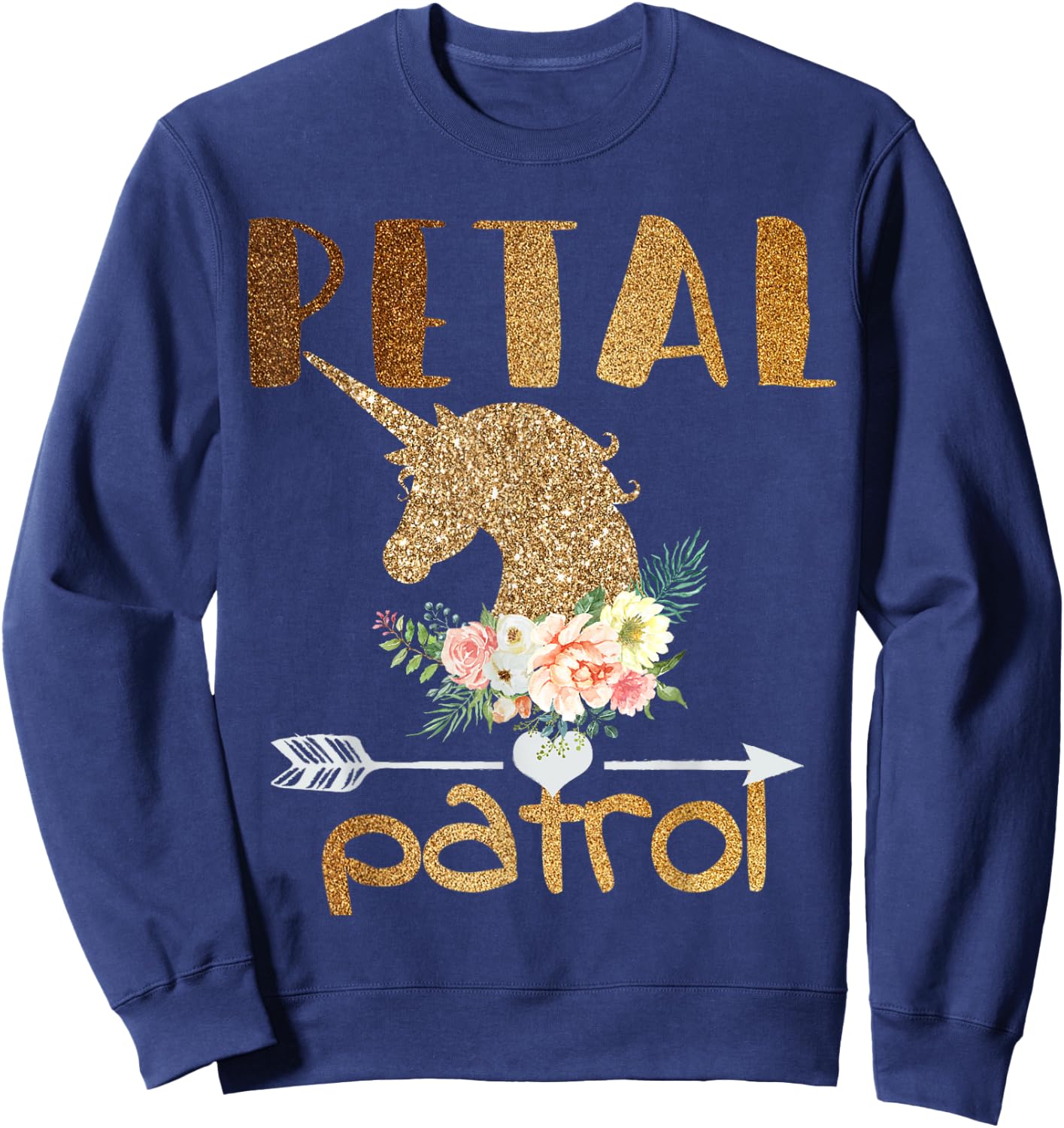 Petal Patrol Wedding Gift Flower Girls Bridal Party Cute Sweatshirt - Sweatshirt | Navy