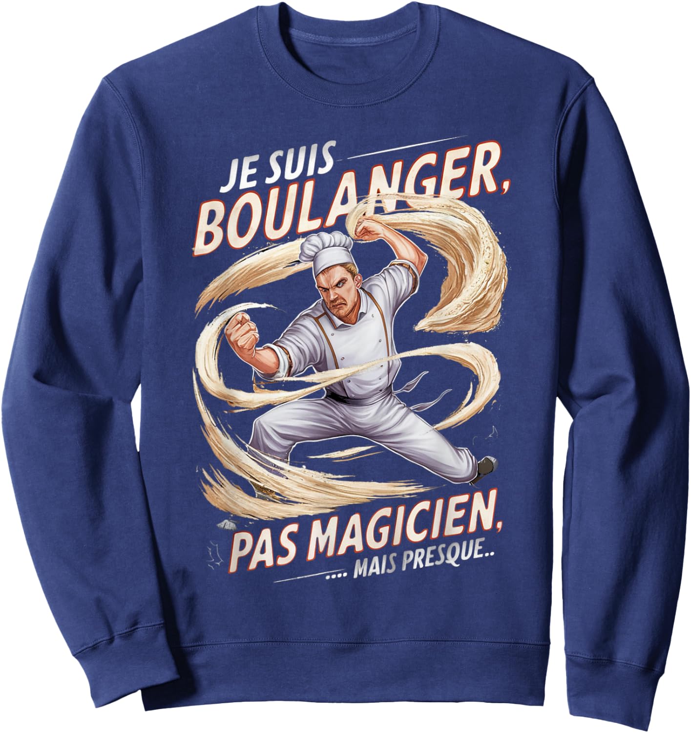 Baker No Magician Gift Baker Humor Bakery , Black, S Sweatshirt - Sweatshirt | Navy