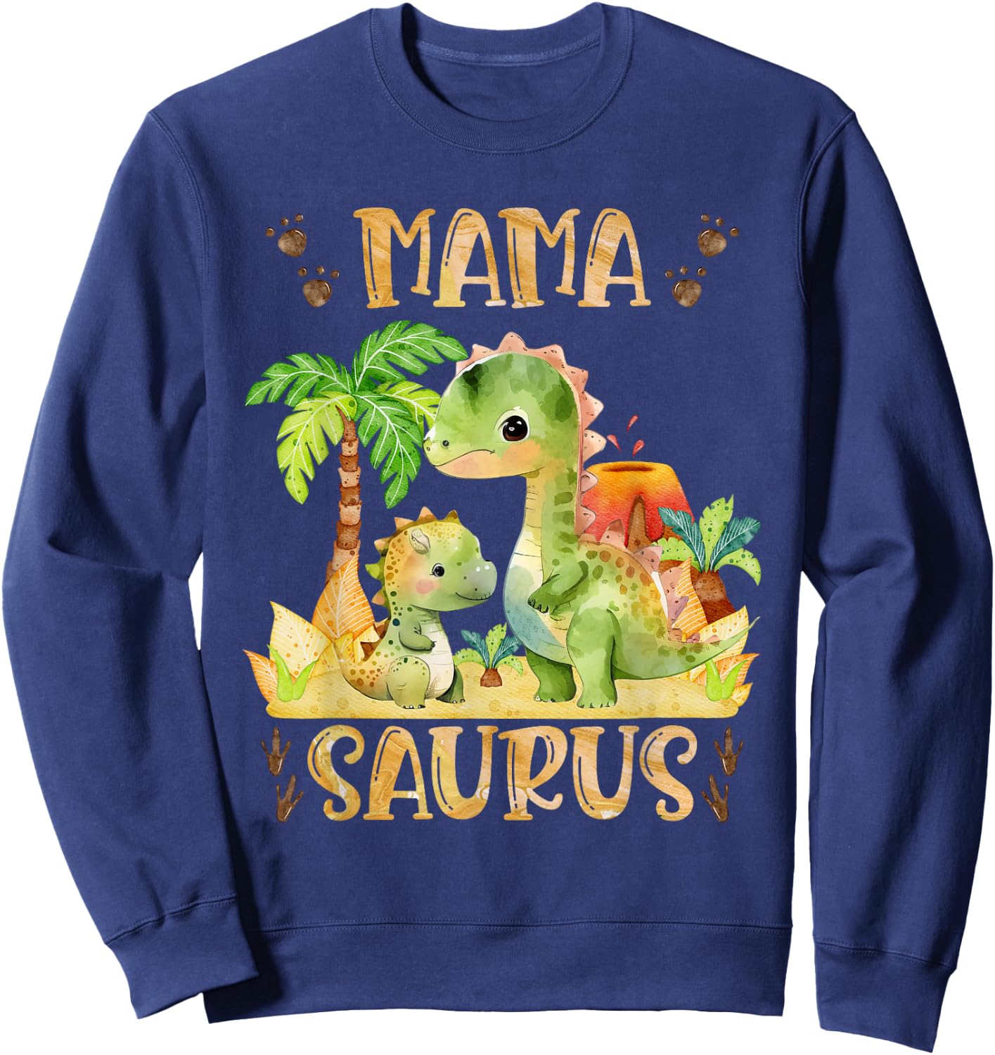Mamasaurus Muttertag Mama Dinosaurier Mama Saurus Mütter Sweatshirt - Sweatshirt | Navy