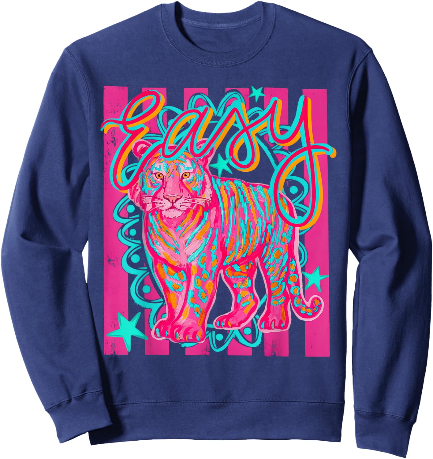 Preppy Easy Tiger Last Day of School Sweatshirt - Sweatshirt | Navy