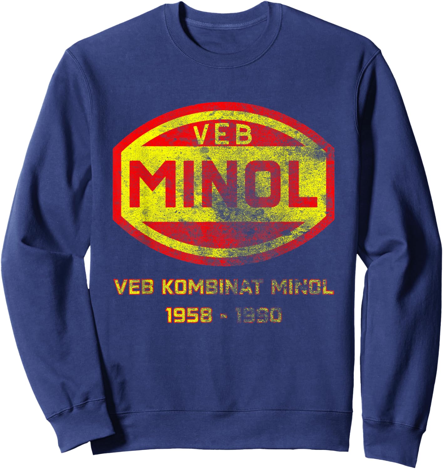Minol (Grunge Effect) - VEB Folkseigene Berieb Minol , black Sweatshirt - Sweatshirt | Navy