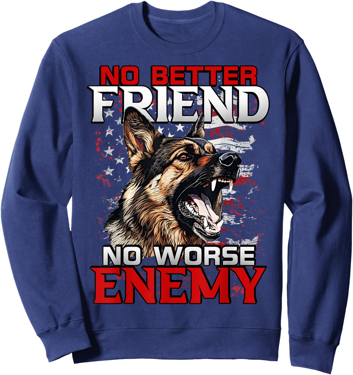 No Better Friend: German Shepherd Sweatshirt - Sweatshirt | Navy