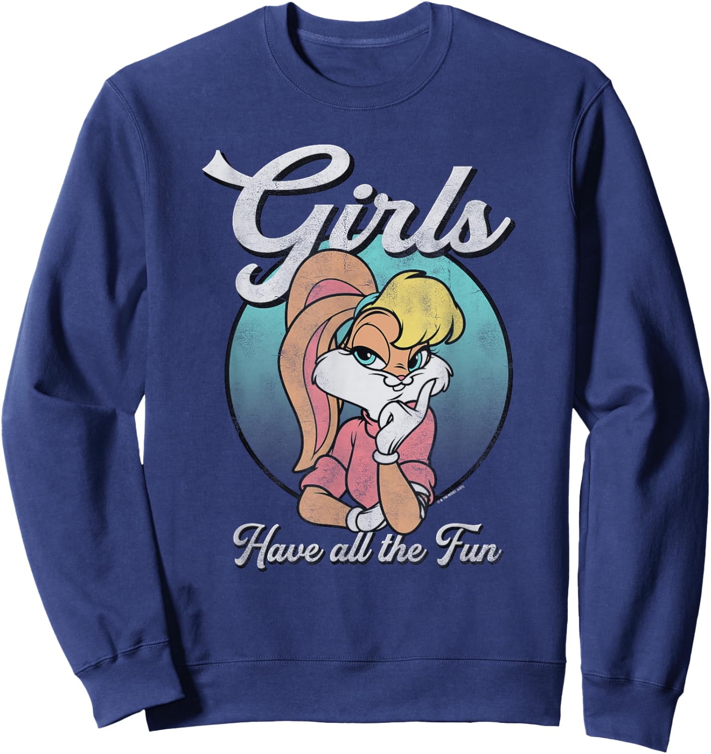 Looney Tunes Lola Bunny Portrait Girls Just Wanna Have Fun Sweatshirt - Sweatshirt | Navy