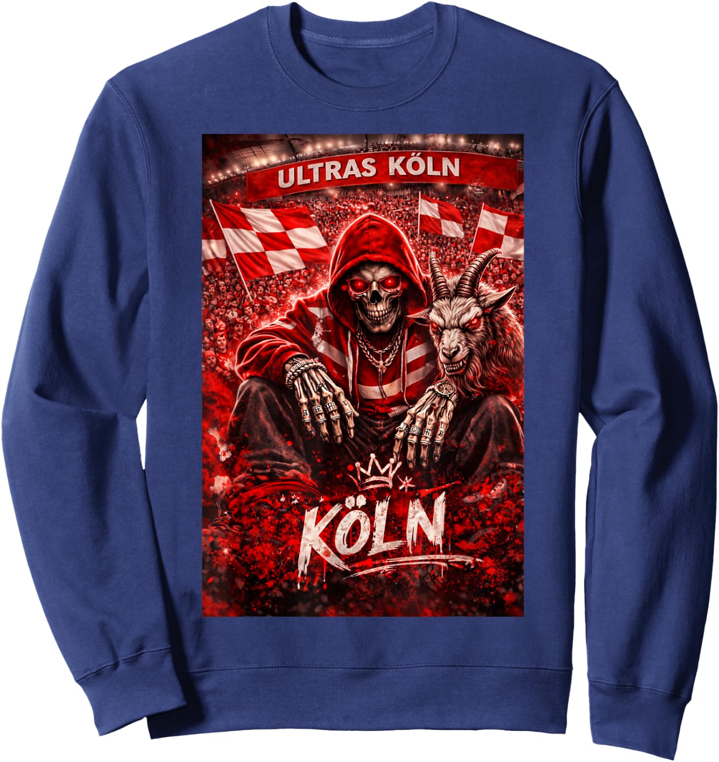 Köln Kölner Ultras Tradition Herren Südkurve Kölle Sweatshirt - Sweatshirt | Navy