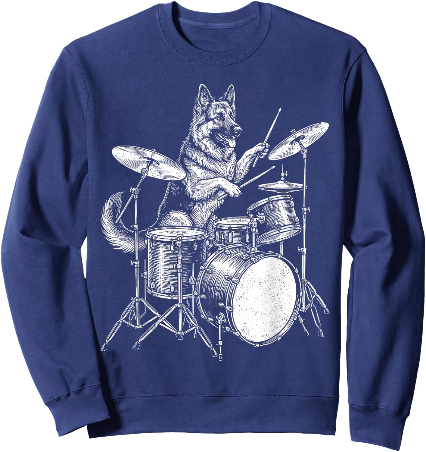 Cute German Shepherd Art Women German Shepherd Lover Sweatshirt - Sweatshirt | Navy
