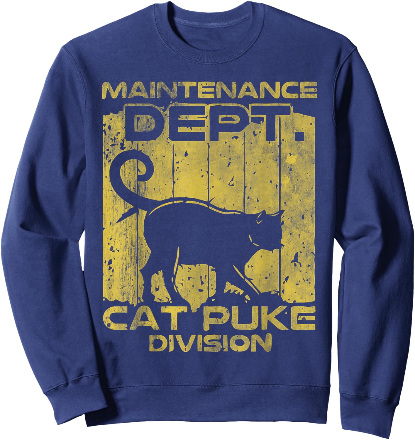 Maintenance Dept Cat Puke Division Women Sweatshirt - Sweatshirt | Navy