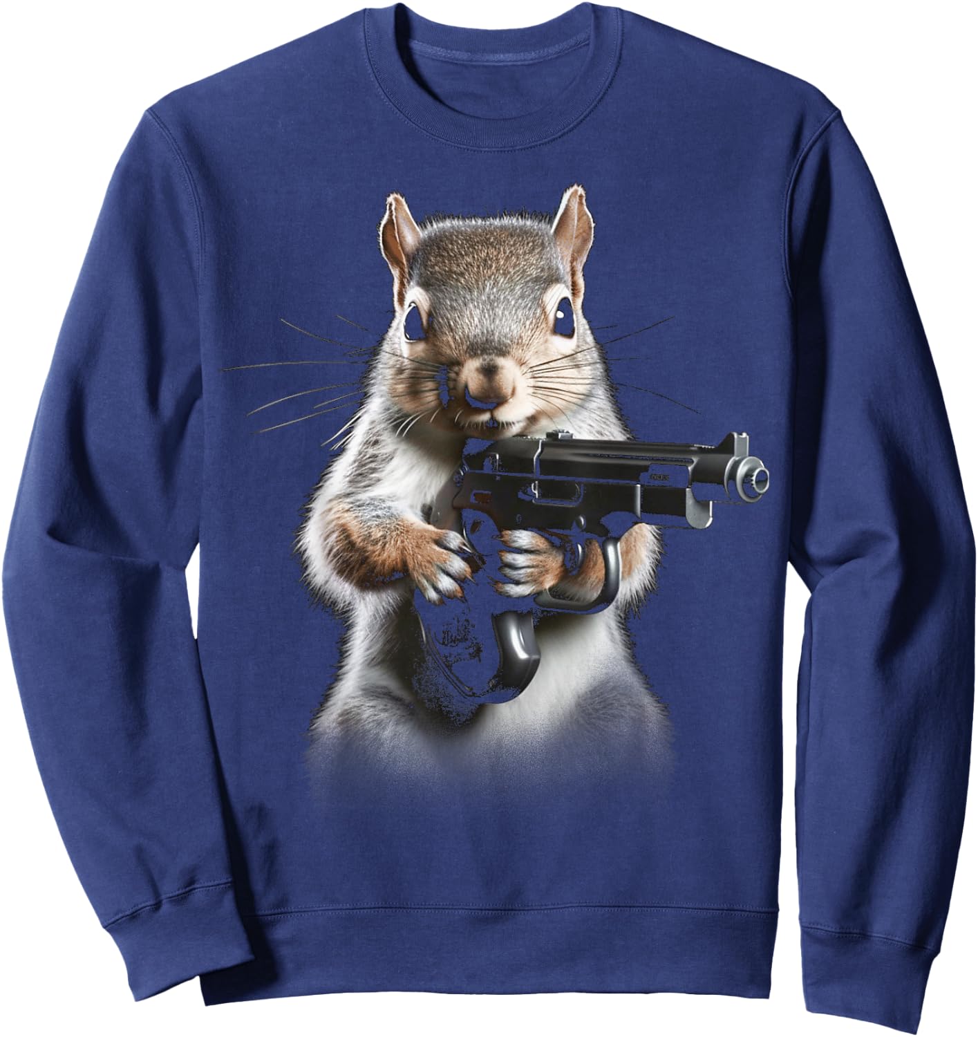 Squirrel Whisperer cool funny gun squirrel lover Sweatshirt - Sweatshirt | Navy