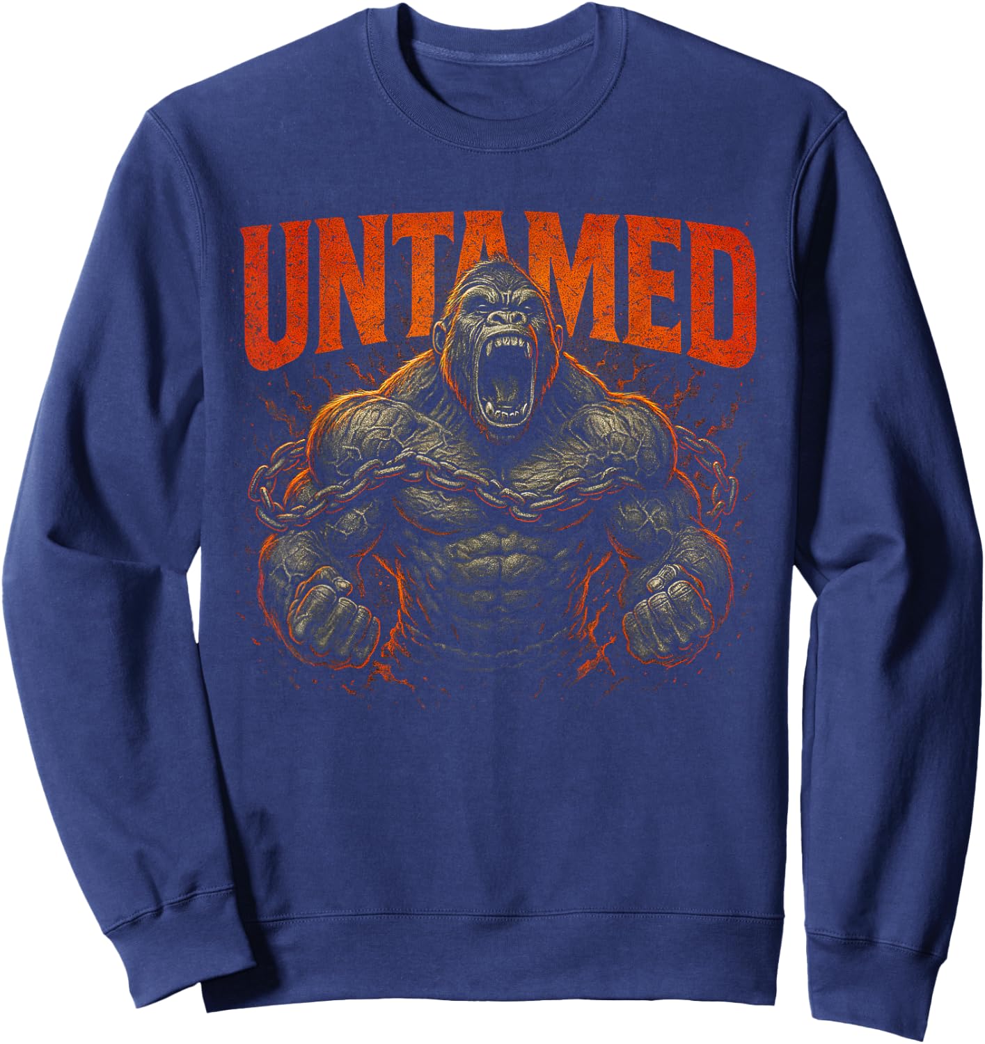 Gorilla Monkey Gym Wear Bodybuilding Fitness Workout Sweatshirt - Sweatshirt | Navy