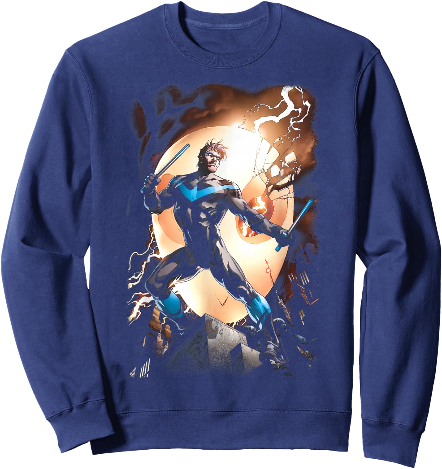 Batman Nightwing Against Owls Sweatshirt - Sweatshirt | Navy