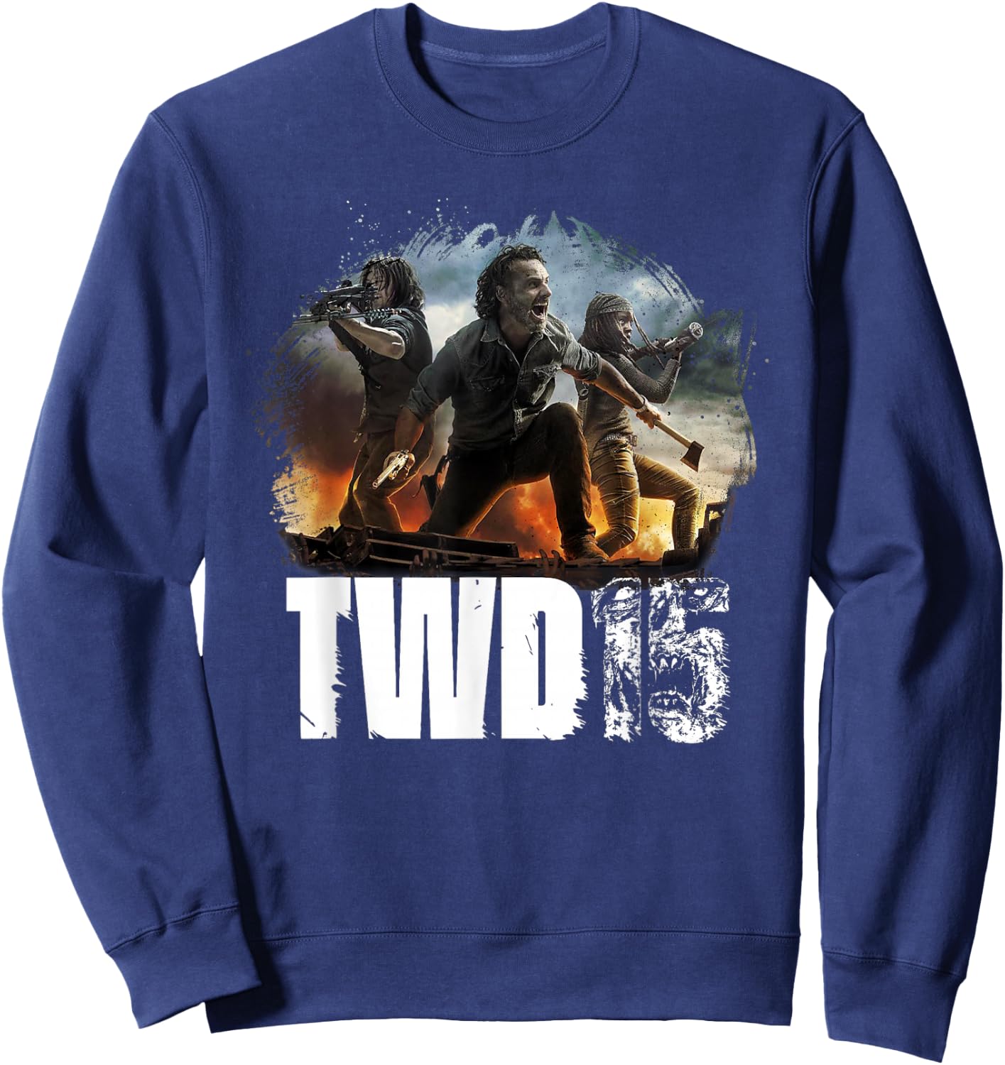 The Walking Dead Group Action Pose Sweatshirt - Sweatshirt | Navy