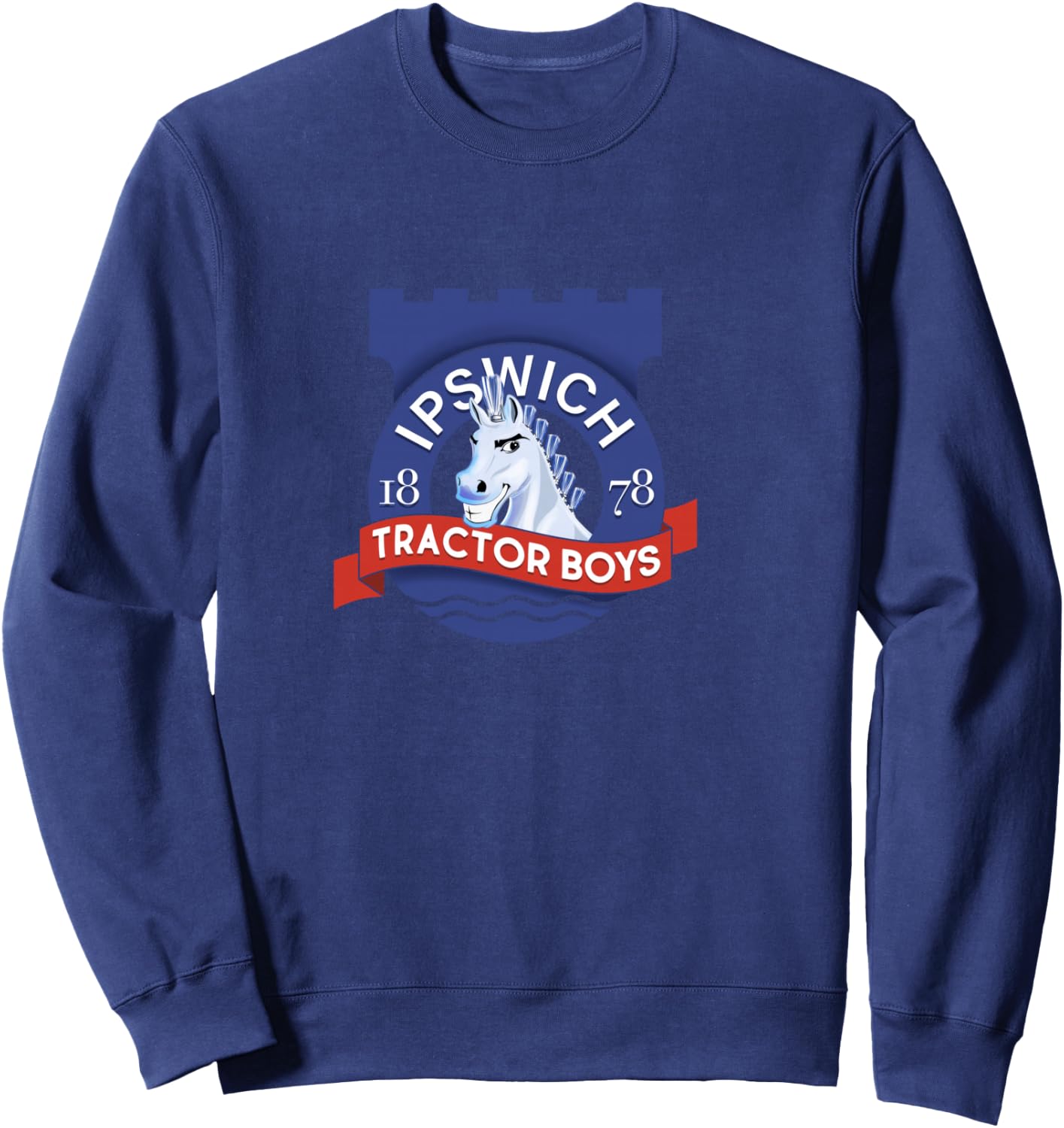 Ipswich Town Fan Tractor Boys - Suffolk Punch Badge Sweatshirt - Sweatshirt | Navy