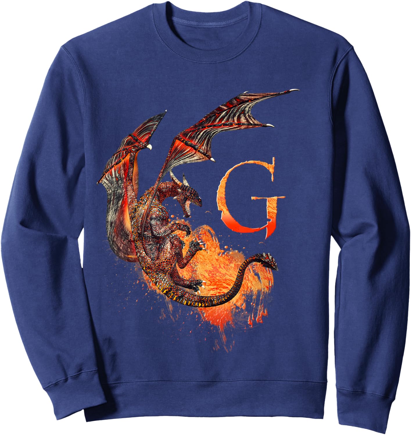 Letter G dragon monogram Sweatshirt - Sweatshirt | Navy