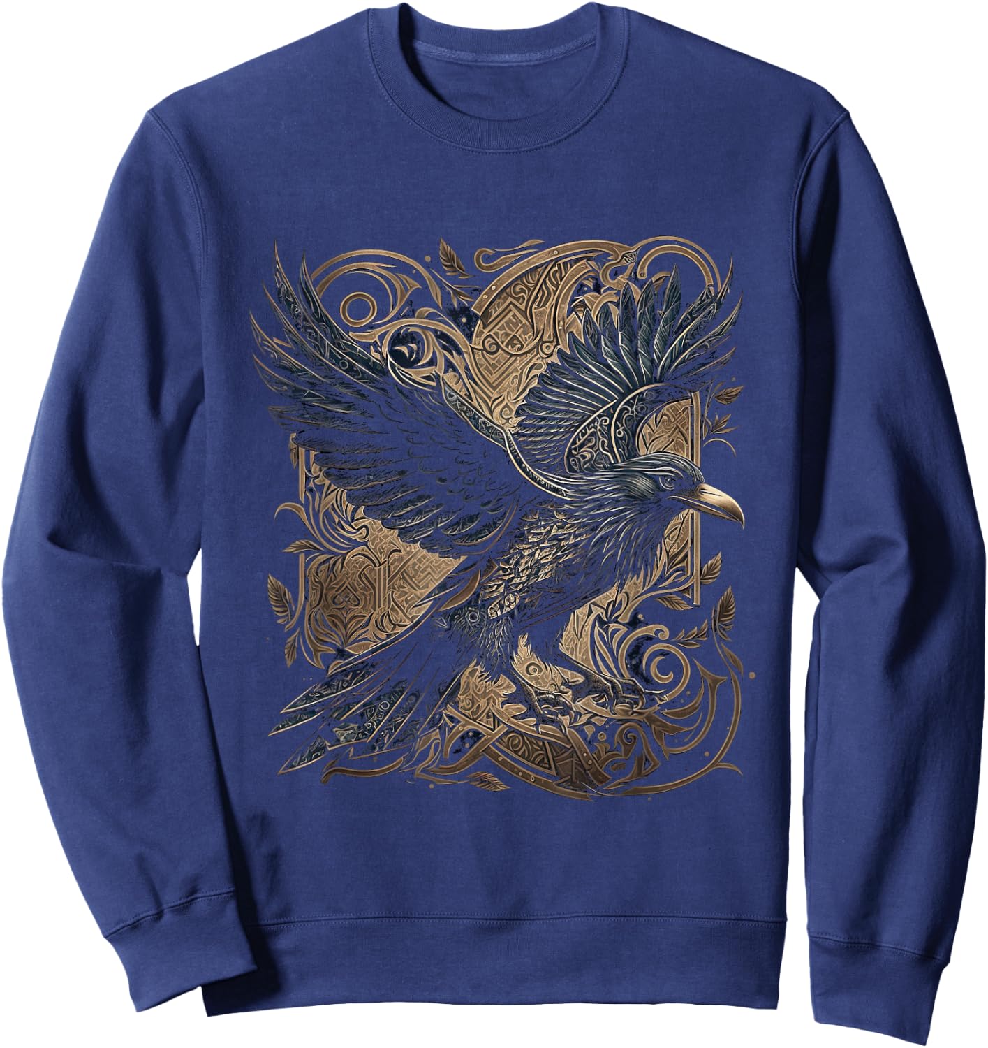Odin's Raven Viking Valhalla Viking Mythology Sweatshirt - Sweatshirt | Navy