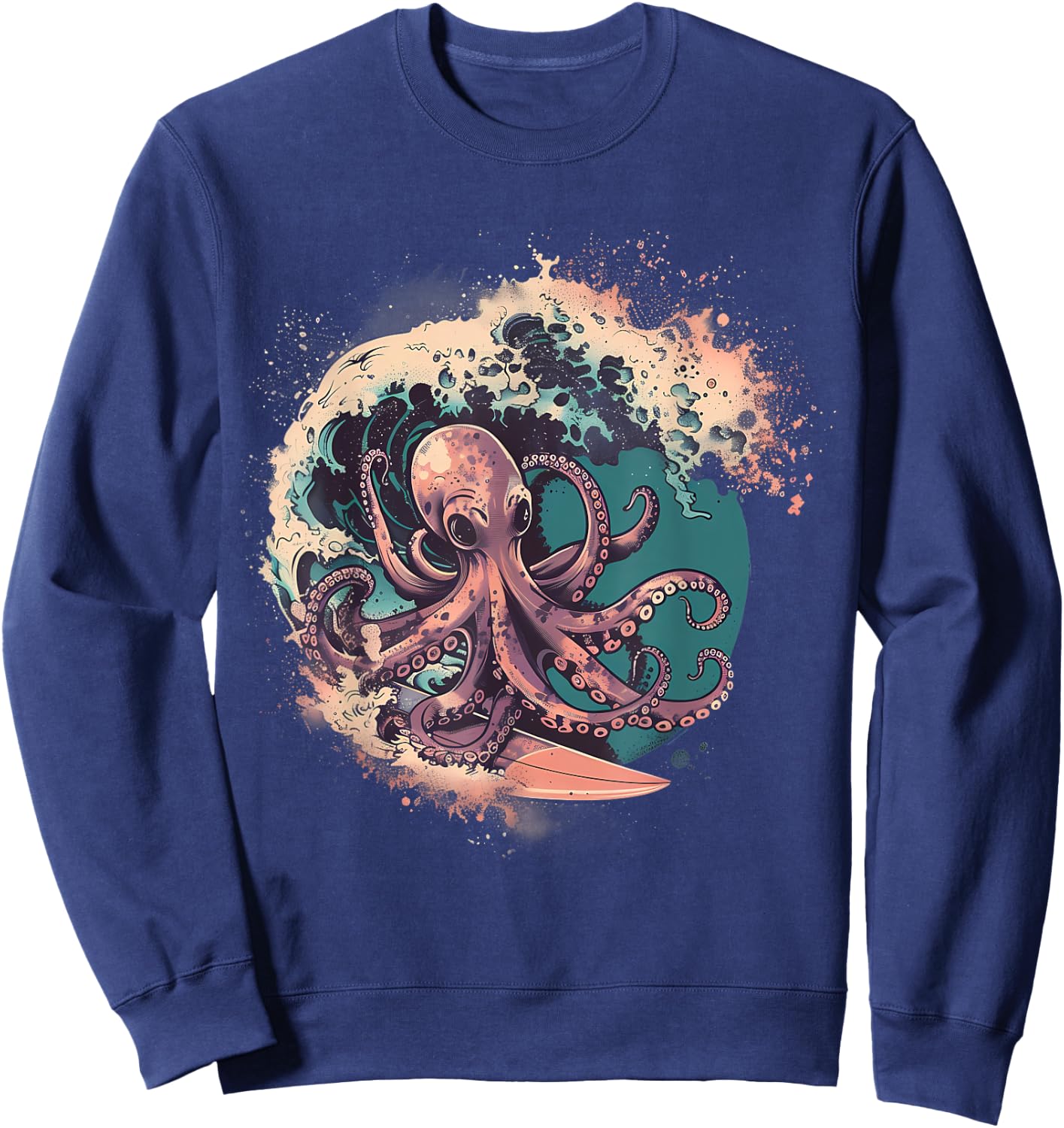 Cthulhu Sea Monster Ocean Sea Animal Octopus Lover Surfing Sweatshirt - Sweatshirt | Navy