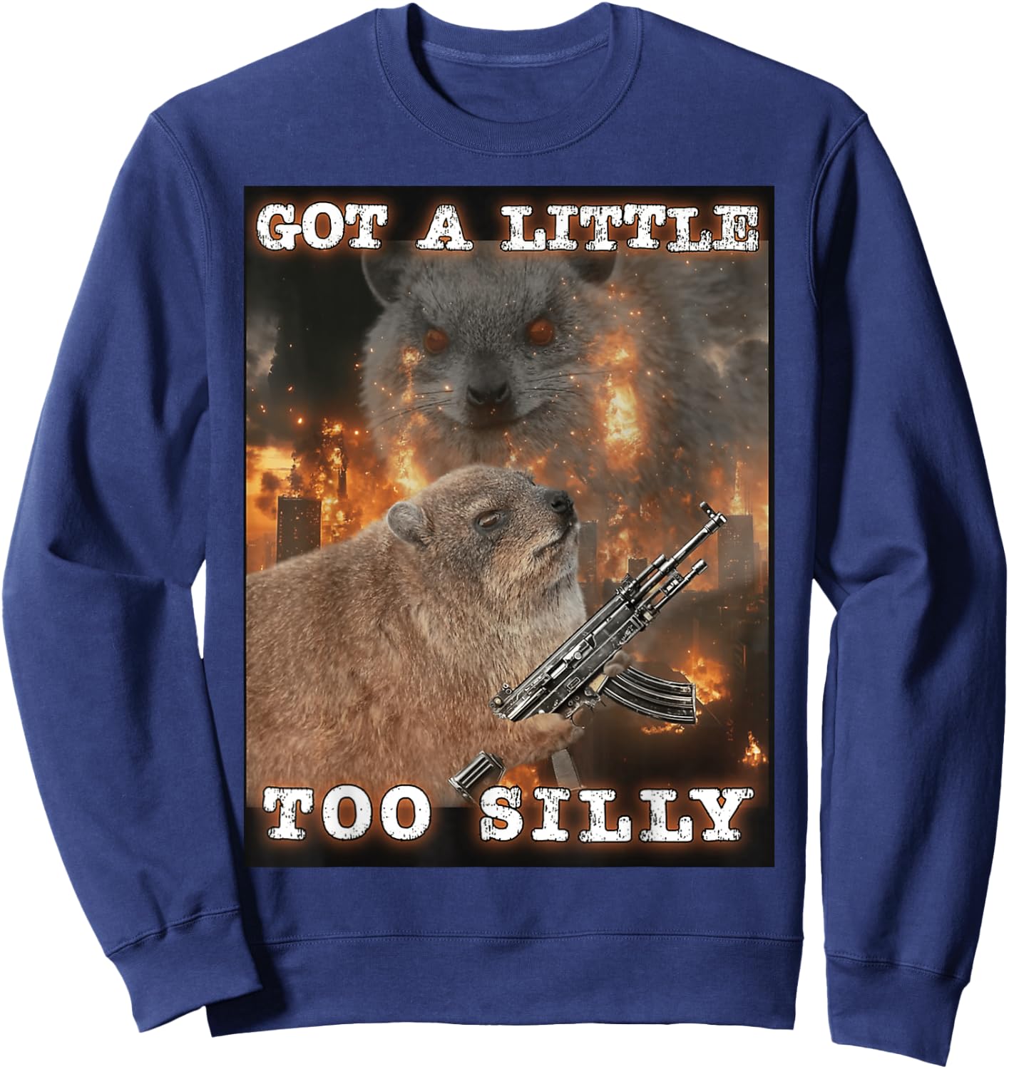 Funny Meme Sweatshirt - Sweatshirt | Navy