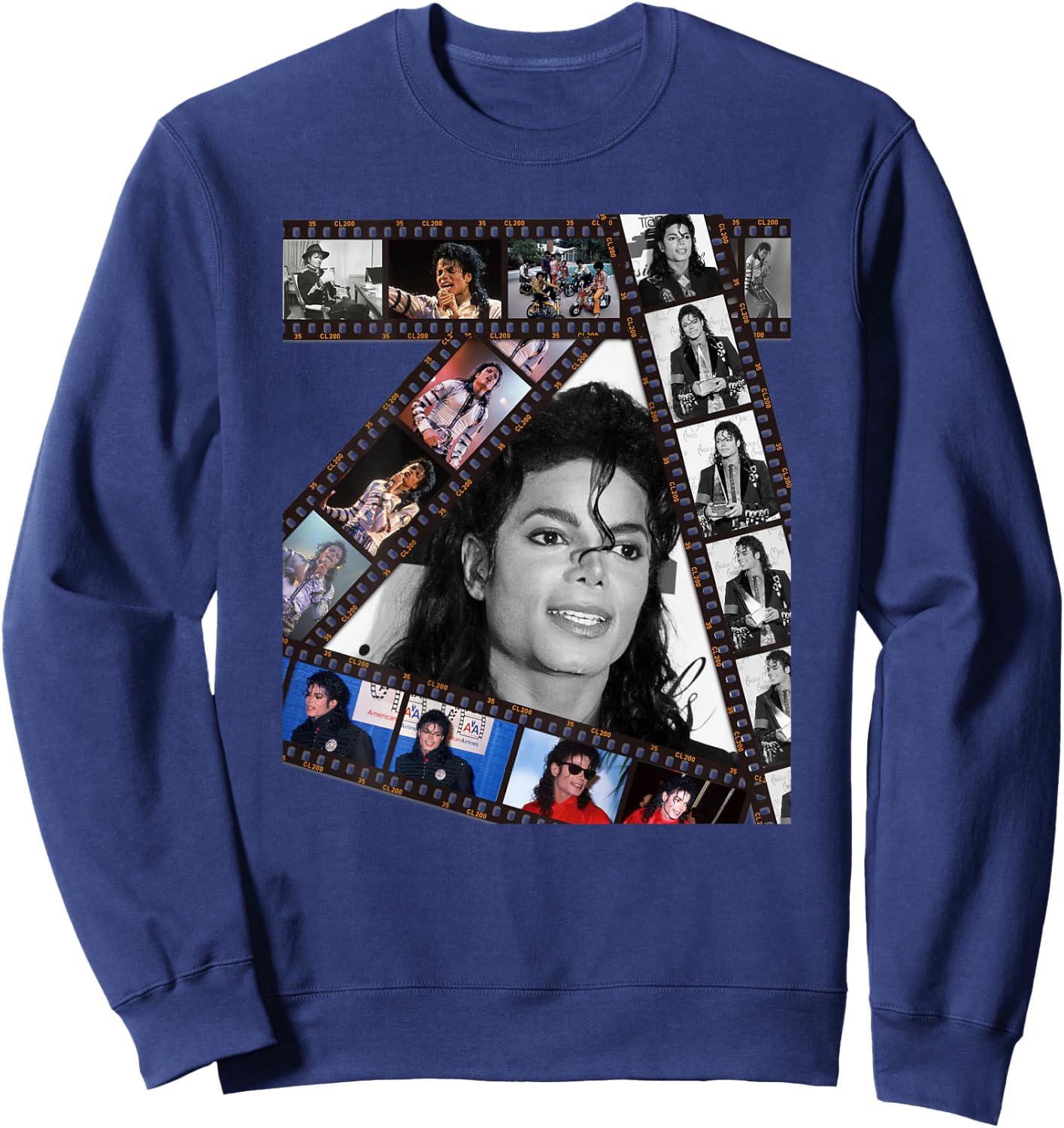 MJ-002_Back Print Sweatshirt - Sweatshirt | Navy