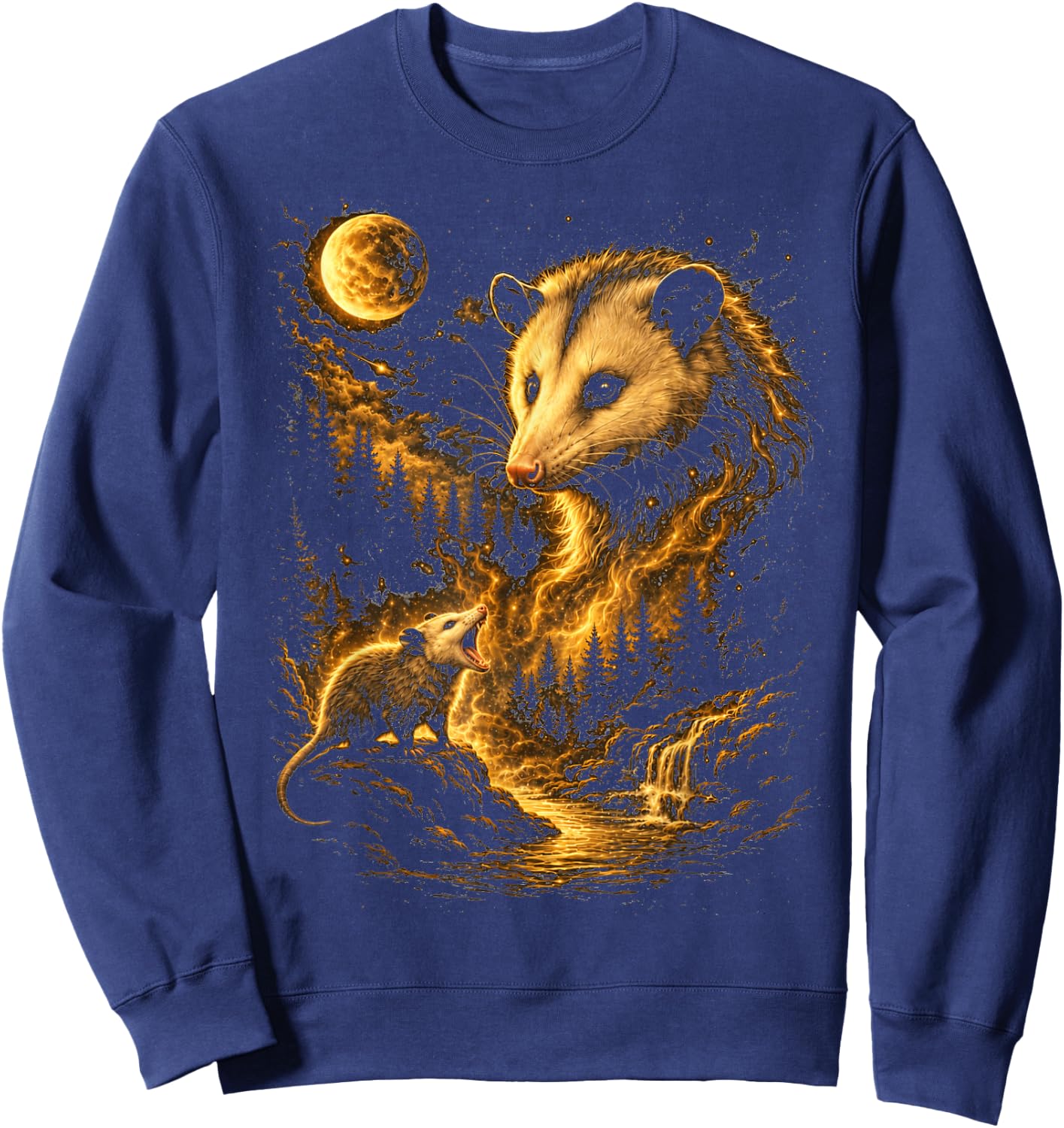 Opossum Boys Men Nature Animal Vintage Possum Sweatshirt - Sweatshirt | Navy