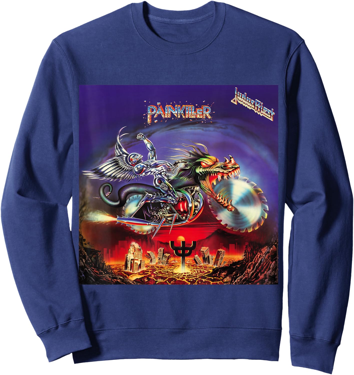Judas Priest Pain Killer Sweatshirt - Sweatshirt | Navy