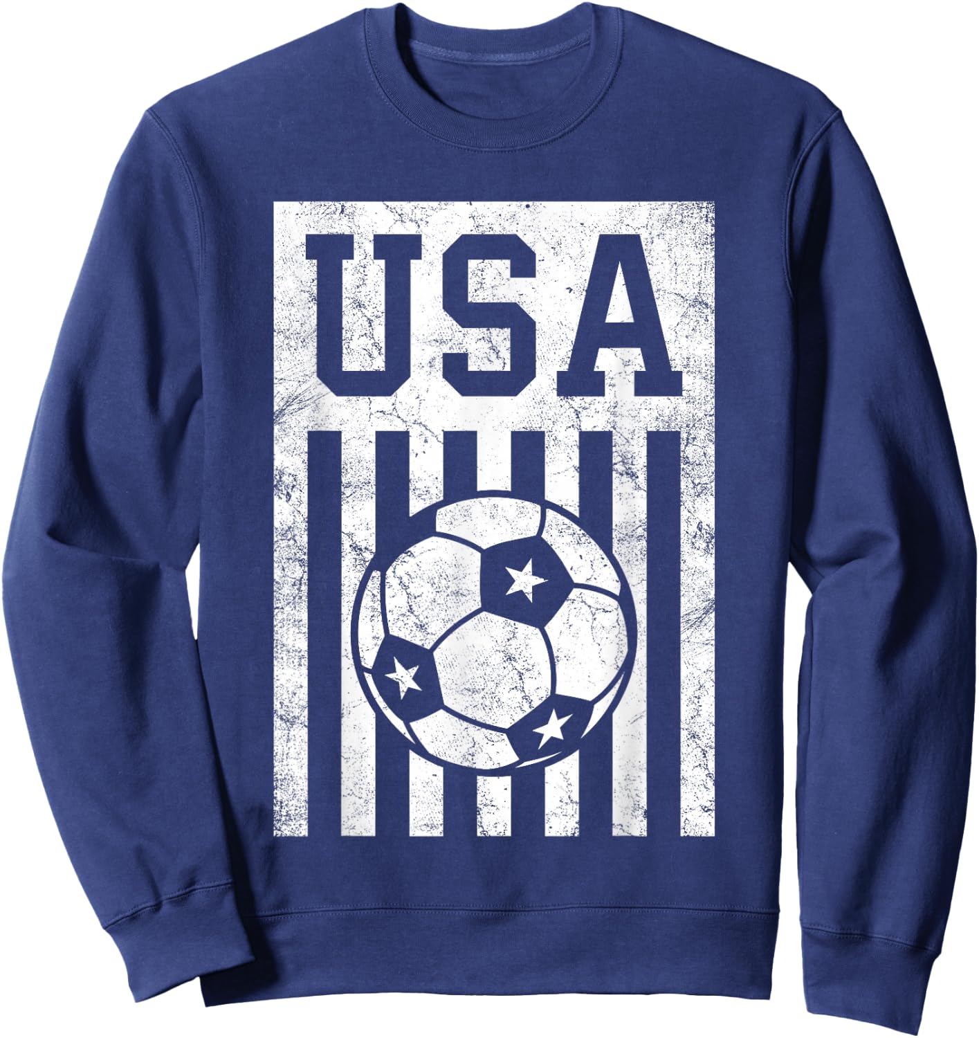 USA Soccer American Flag Women Men Kids American Soccer Fan Sweatshirt - Sweatshirt | Navy