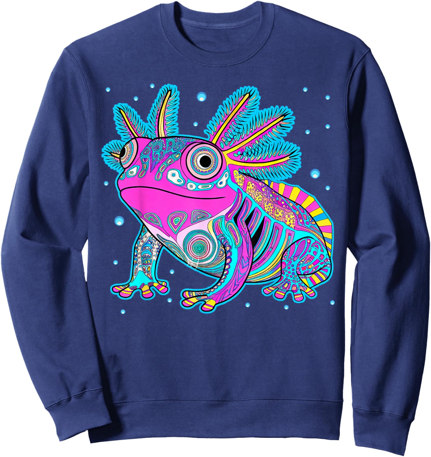 Axolotl Art Aztec Mexican Salamander Mexico Cinco De Mayo Sweatshirt - Sweatshirt | Navy