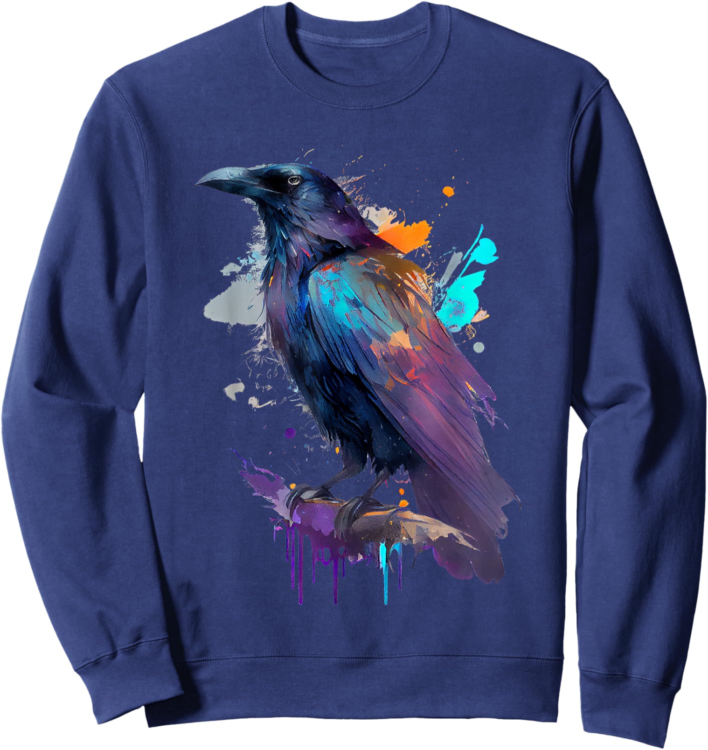 Raven colorful Sweatshirt - Sweatshirt | Navy